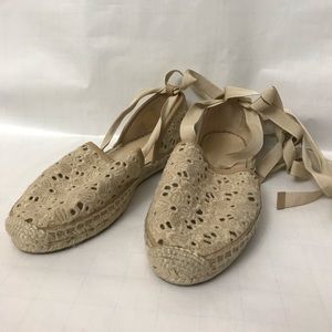 Jimmy Choo Espadrille Lace Up Size 38 Made in Spain